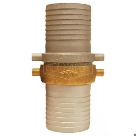 King Short Shank Suction Coupling With Brass Nut, 1-1/2 In Nominal, NPSM End Style, 4-11/16 In L, D